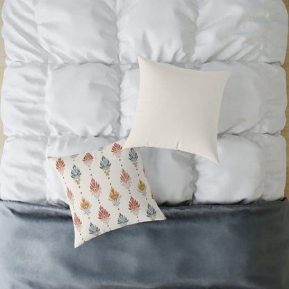 Tribal Bloom Crest - Square Poly Canvas Pillow