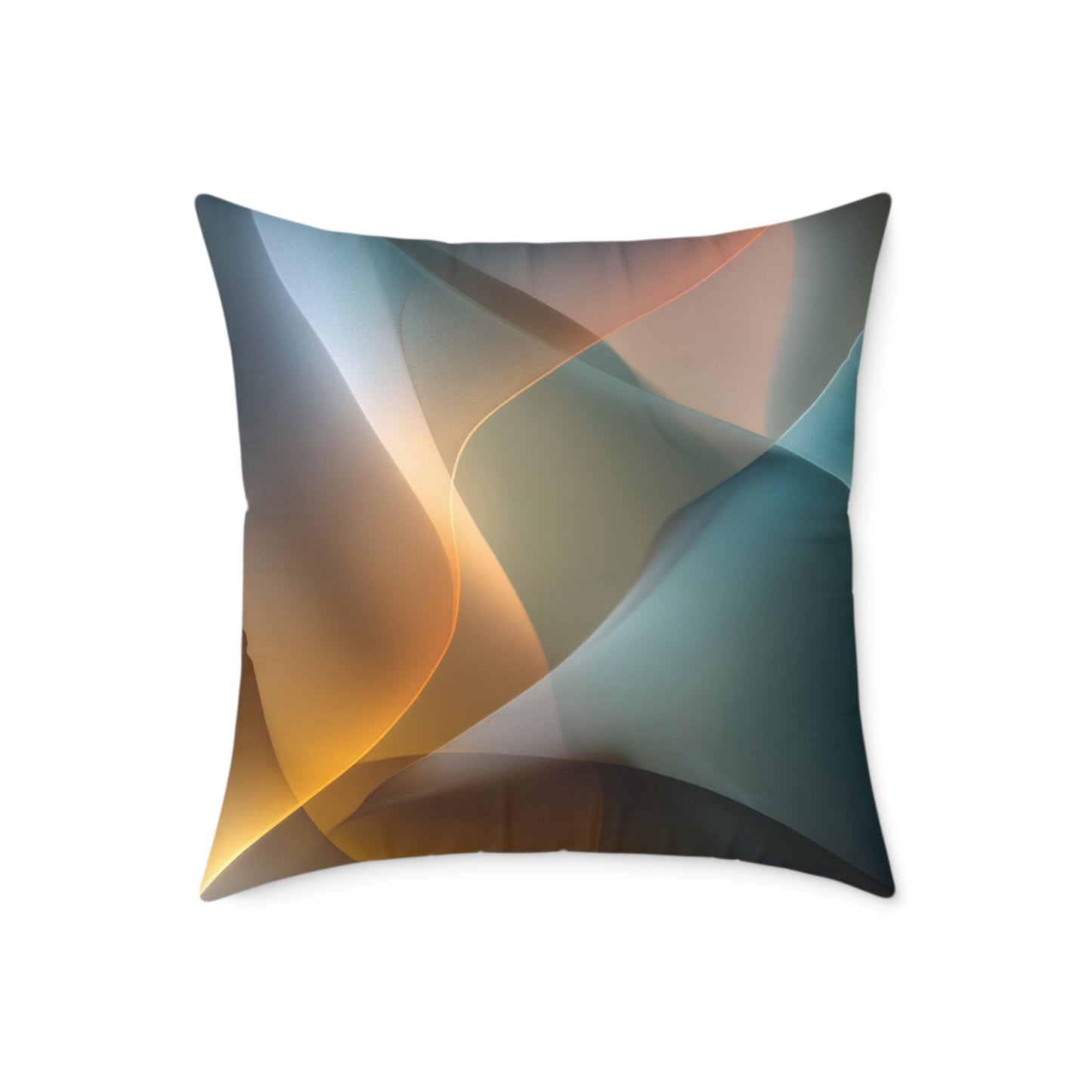 Shadowlight Weave - Square Poly Canvas Pillow