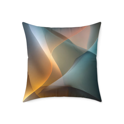 Shadowlight Weave - Square Poly Canvas Pillow