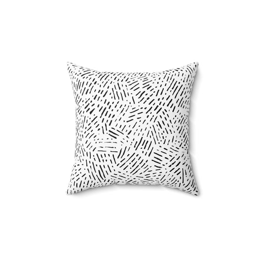 Sketch Scatter Lines - Spun Polyester Square Pillow