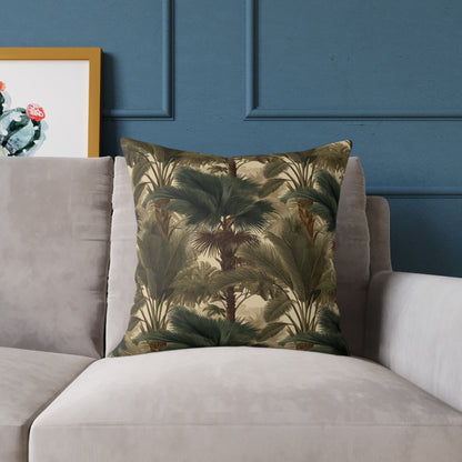 Palm Canopy Safari - Square Poly Canvas Pillow