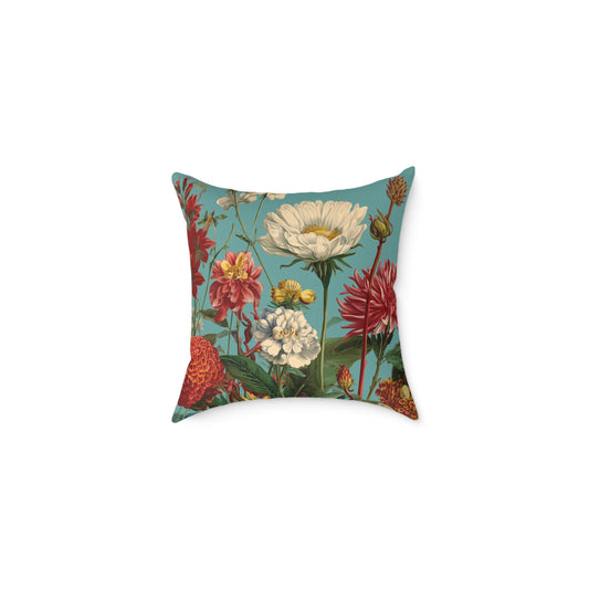 Garden Muse Meadow - Square Poly Canvas Pillow