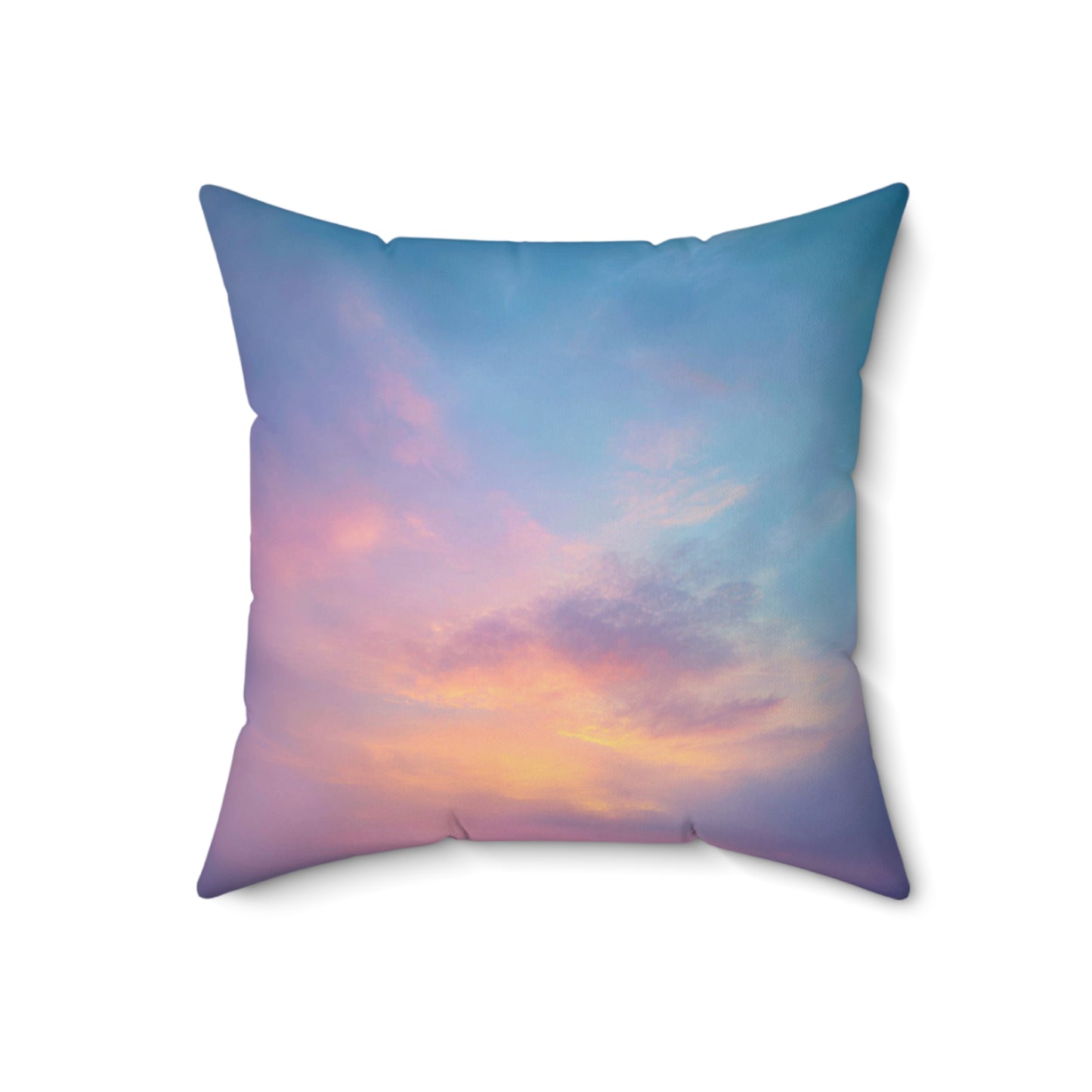 Pastel Dawn Horizon - Faux Suede Square Pillow