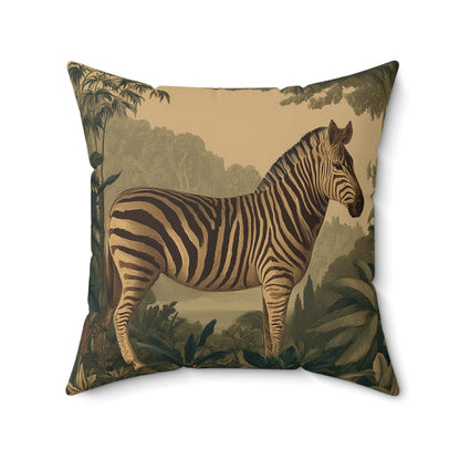 Savanna Striped Wanderer - Faux Suede Square Pillow