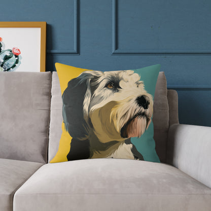 Shaggy Doodle - Square Poly Canvas Pillow