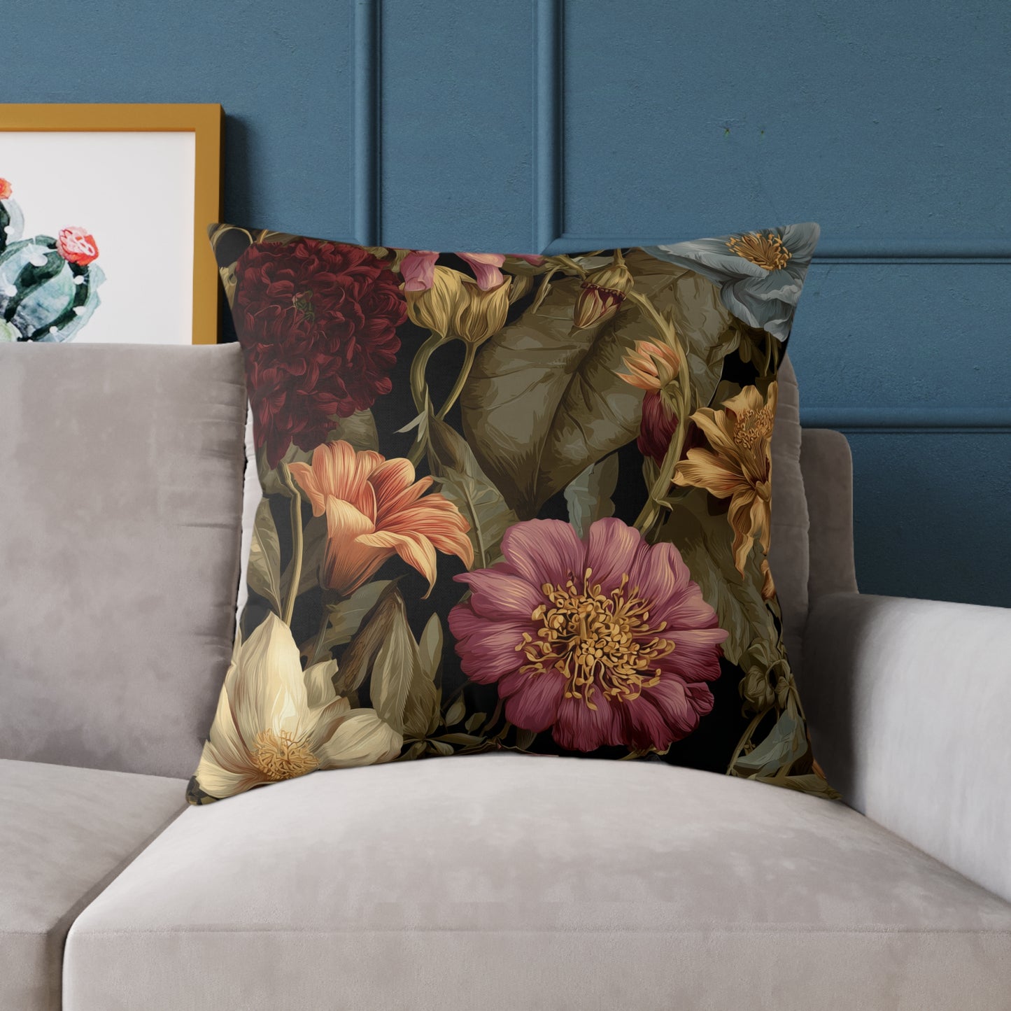 Wild Rose Conservatory - Square Poly Canvas Pillow