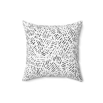 Sketch Scatter Lines - Spun Polyester Square Pillow