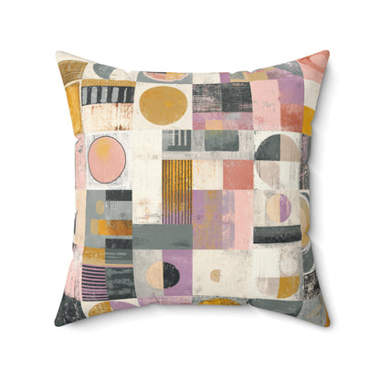 Vintage Quilt Blocks - Spun Polyester Square Pillow