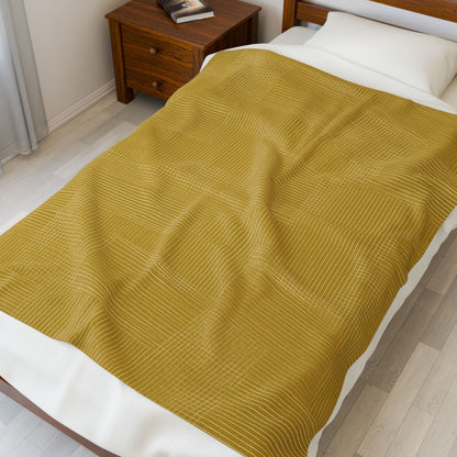 Sunlit Sketch Weave - Velveteen Plush Blanket