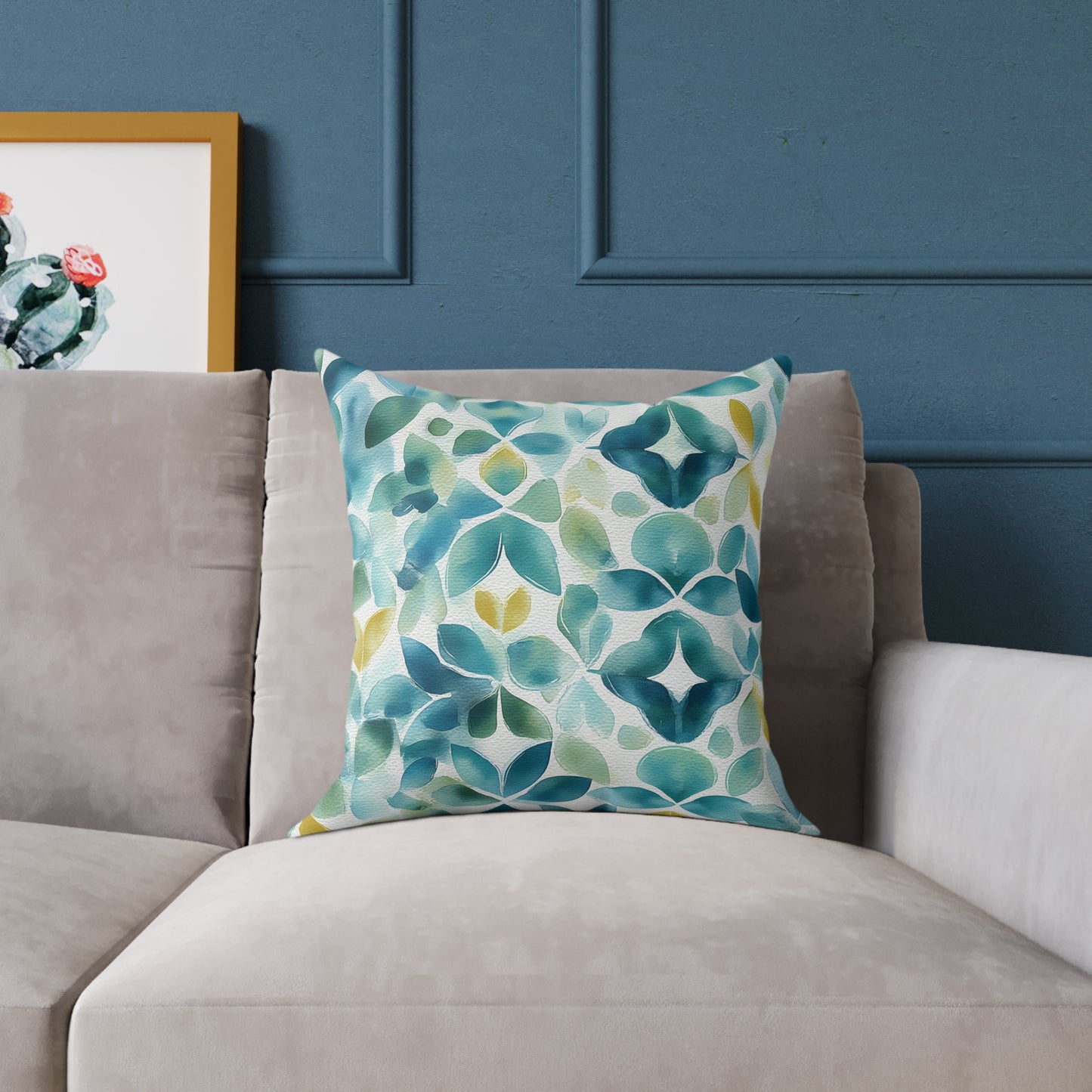 Sicilian Sea Glass - Square Poly Canvas Pillow