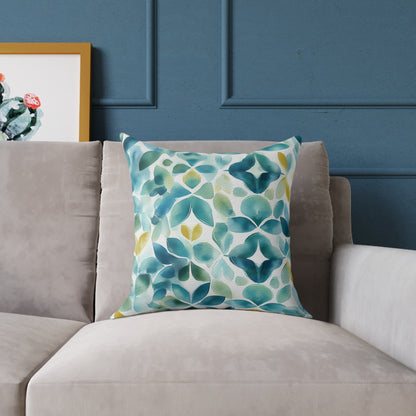 Sicilian Sea Glass - Square Poly Canvas Pillow