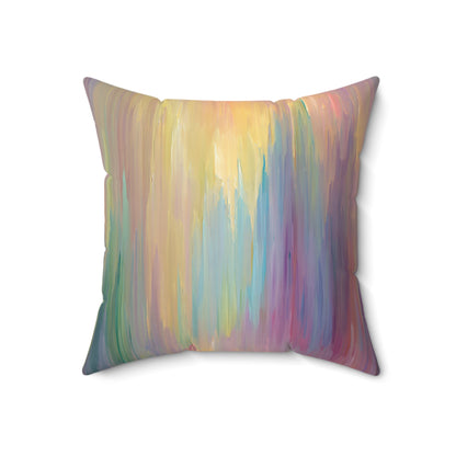 Pastel Cascade Wash - Faux Suede Square Pillow