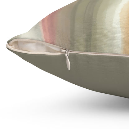 Sunset Waterfall Stripes - Spun Polyester Square Pillow