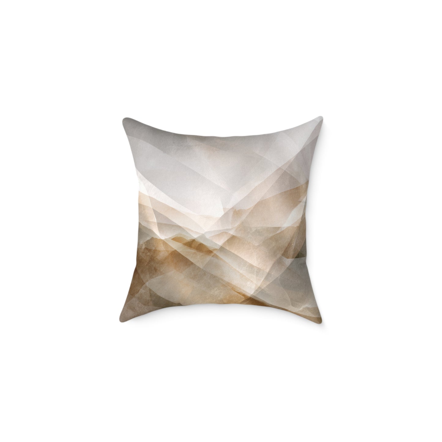 Earth Mist Shards - Square Poly Canvas Pillow