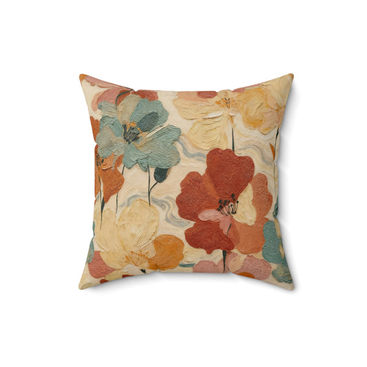 Autumn Bloom Tapestry - Spun Polyester Square Pillow