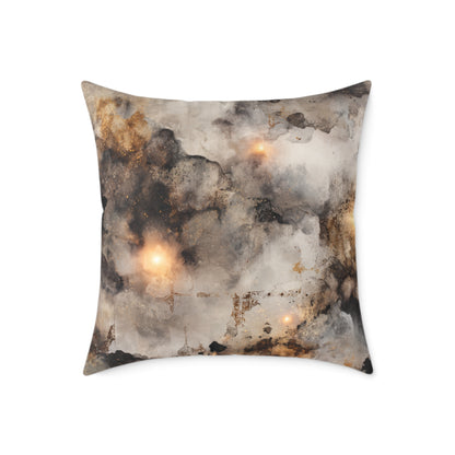 Smokelight Burst - Square Poly Canvas Pillow