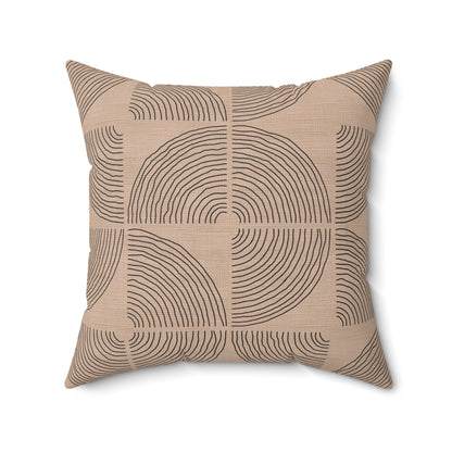 Soft Orbit - Faux Suede Square Pillow