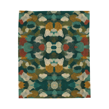 Midnight Forest Canopy - Velveteen Plush Blanket