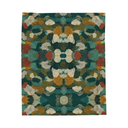 Midnight Forest Canopy - Velveteen Plush Blanket