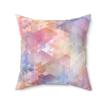 Luminous Prism Veil - Faux Suede Square Pillow