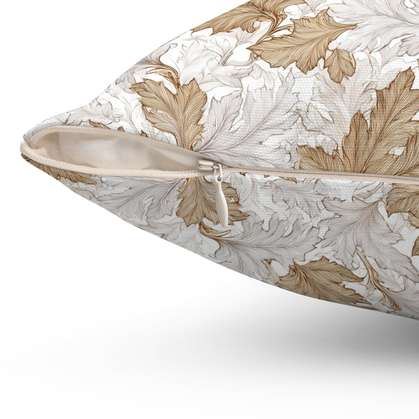 Golden Oak Damask - Spun Polyester Square Pillow