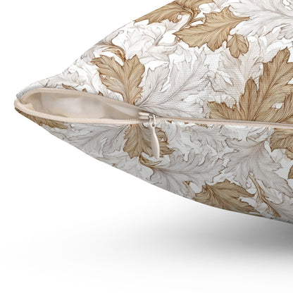 Golden Oak Damask - Spun Polyester Square Pillow