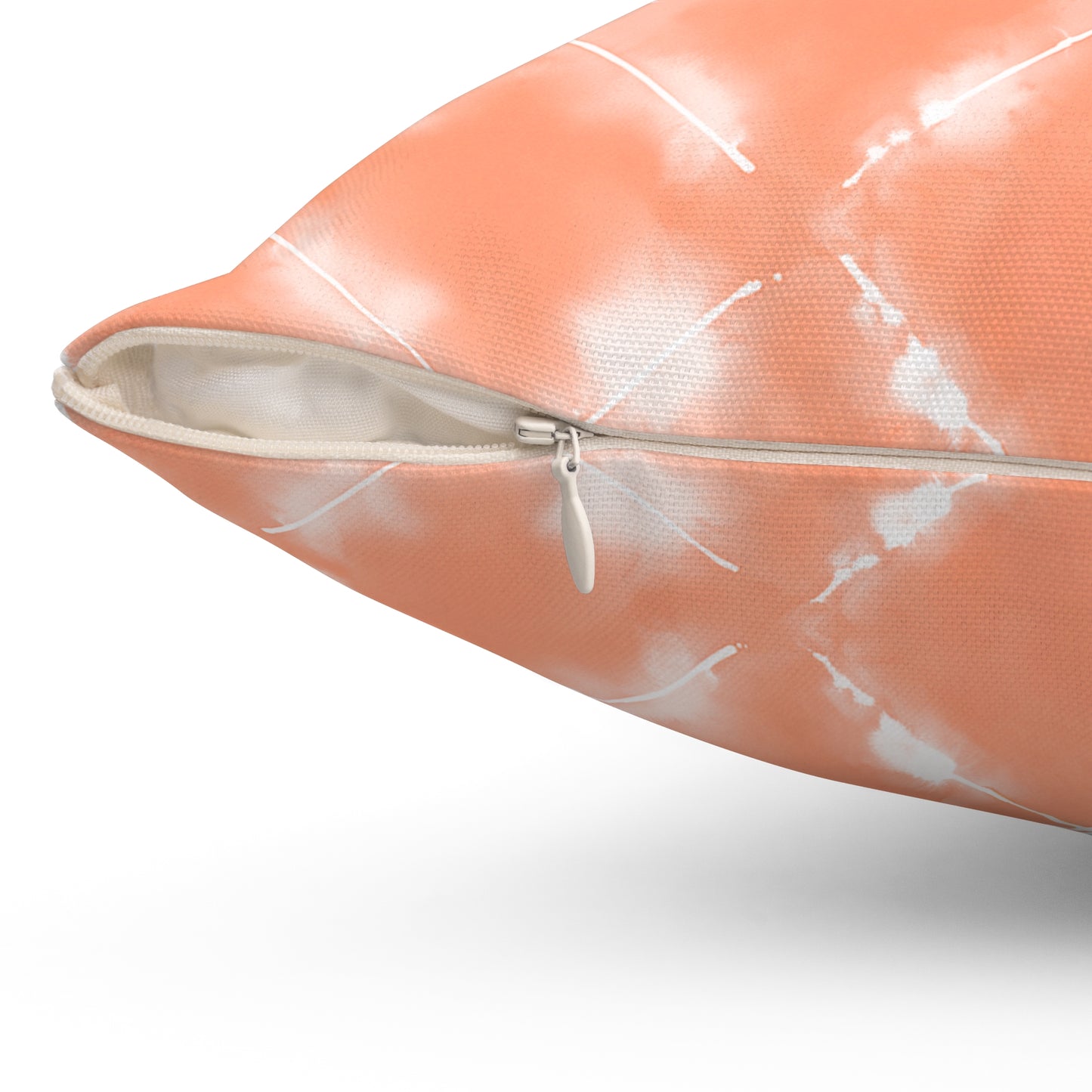 Peach Bloom Shibori - Spun Polyester Square Pillow