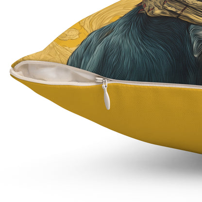 Greyhouse Gaze - Spun Polyester Square Pillow