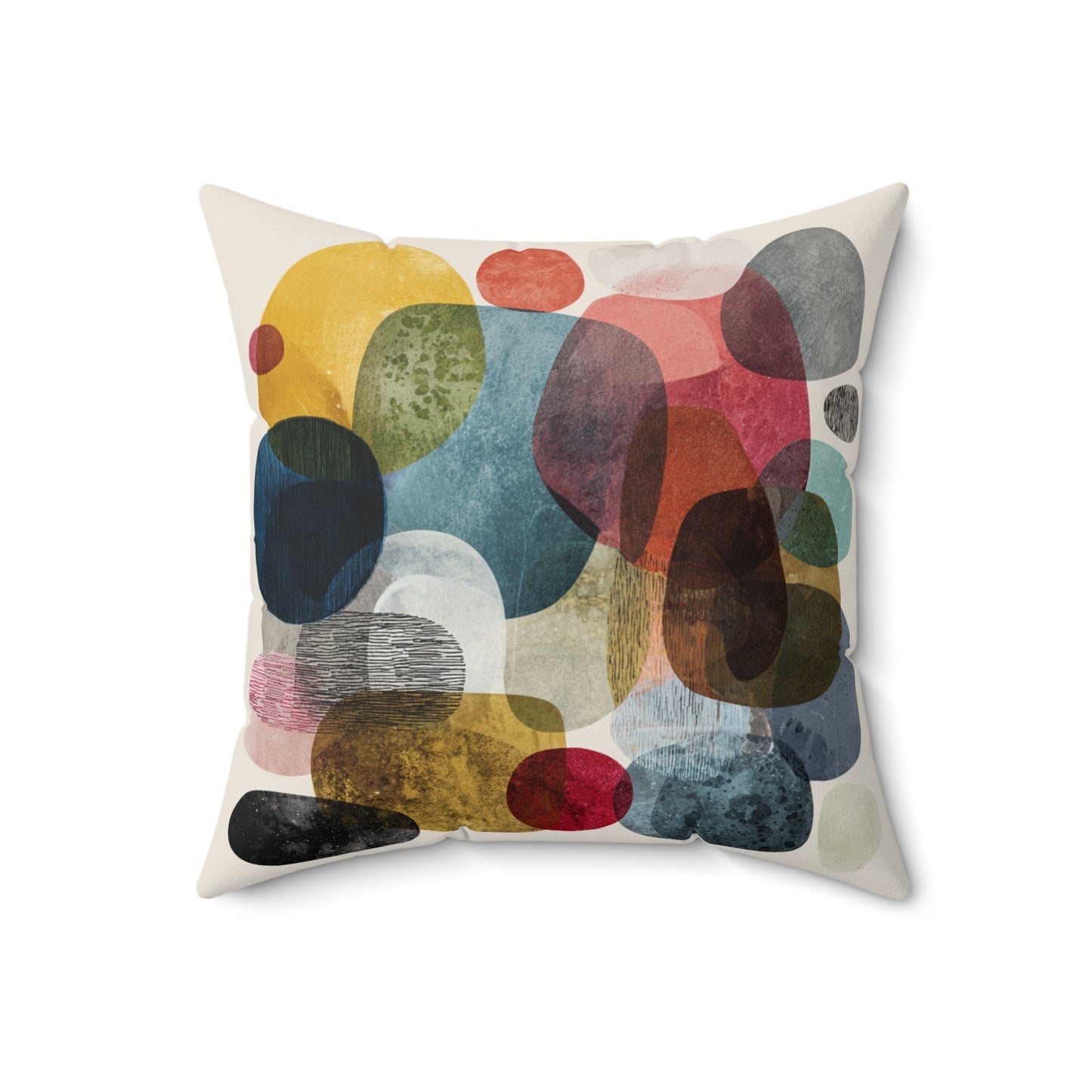 Midnight Bloom Cluster - Spun Polyester Square Pillow