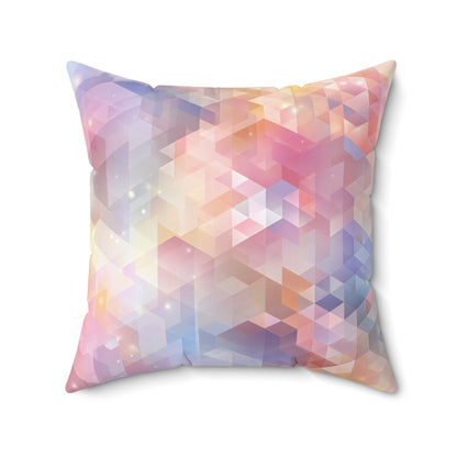 Luminous Prism Veil - Faux Suede Square Pillow
